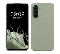 kwmobile Case for Samsung Galaxy A56 5G Case - Soft Cover - Shockproof TPU Material - Wireless Charging - Gray Green