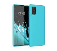 kwmobile Case for Samsung Galaxy A71 Case - Soft Cover - Shockproof TPU Material - Wireless Charging - Cool Glacier