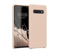 kwmobile Case for Samsung Galaxy S10 Case - Soft Cover - Shockproof Silicone - Wireless Charging Coconut Swirl