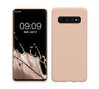 kwmobile Case for Samsung Galaxy S10 Case - Soft Cover - Shockproof TPU Material - Wireless Charging - Coconut Swirl