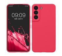 kwmobile Case for Samsung Galaxy S22 Case - Protective Slim TPU Phone Cover - Soft Matte Finish - Neon Pink