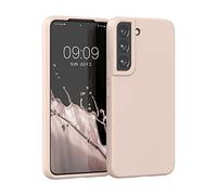 kwmobile Case for Samsung Galaxy S22 Case - Soft Cover - Shockproof Silicone - Wireless Charging Coconut Swirl