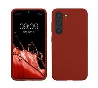 kwmobile Case for Samsung Galaxy S23 Case - Soft Cover - Shockproof Silicone - Wireless Charging Spice Red