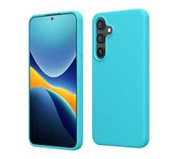 kwmobile Case for Samsung Galaxy S24 Case - Soft Cover - Shockproof Silicone - Wireless Charging Cool Glacier