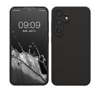 kwmobile Case for Samsung Galaxy S24 Case - Soft Cover - Shockproof Silicone - Wireless Charging Dark Grey