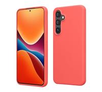 kwmobile Case for Samsung Galaxy S24 Case - Soft Cover - Shockproof Silicone - Wireless Charging Neon Coral
