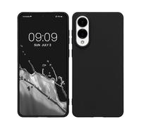 kwmobile Case for Samsung Galaxy S25 Edge Case - Soft Cover - Shockproof TPU Material - Wireless Charging - Black