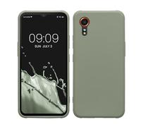 kwmobile Case for Samsung Galaxy Xcover7 Case - Soft Cover - Shockproof TPU Material - Wireless Charging - Gray Green