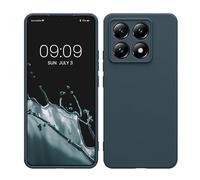 kwmobile Case for Xiaomi 14T Case - Protective Slim TPU Phone Cover - Soft Matte Finish - Dark Slate