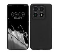 kwmobile Case for Xiaomi 14T Pro Case - Protective Slim TPU Phone Cover - Soft Matte Finish - Black Matte