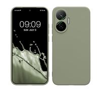 kwmobile Case for Xiaomi Poco F7 Case - Protective Slim TPU Phone Cover - Soft Matte Finish - Gray Green