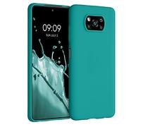 kwmobile Case for Xiaomi Poco X3 NFC/Poco X3 Pro Case - Soft Cover - Shockproof TPU Material - Wireless Charging - Teal Matte