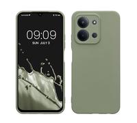 kwmobile Case for Xiaomi Redmi 15C / Poco C85 Case - Protective Slim TPU Phone Cover - Soft Matte Finish - Gray Green