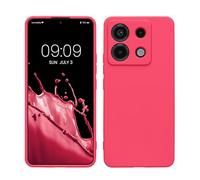 kwmobile Case for Xiaomi Redmi Note 13 Pro 5G / Poco X6 5G Case - Protective Slim TPU Phone Cover - Soft Matte Finish - Neon Pink