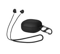 kwmobile Case & Strap Compatible with Samsung Galaxy Buds2 Pro Case - Cover & Cord Holder Set - Black/Black