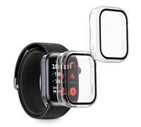 kwmobile Cover Compatible with Huawei Watch D2 Covers - 2x Tempered Glass with Plastic Frame - Transparent
