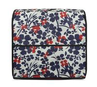 kwmobile Cover Compatible with KitchenAid 4,3-4,8 litre - Cover with Design - Flower Illustrations Blue / Red / White