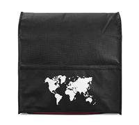 kwmobile Cover Compatible with KitchenAid 4,3-4,8 litre - Cover with Design - Travel Outline White/Black