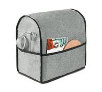 kwmobile Cover Compatible with KitchenAid 4,3-4,8 litre - Linen Case with 3 Pockets for Accessories - Dark Grey