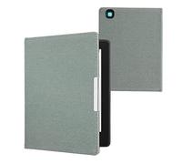 kwmobile Cover Compatible with Kobo Aura H2O Edition 2 - Case for E-Reader - Denim Look Fabric Flip Case - Light Blue