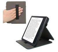 kwmobile Cover Compatible with Kobo Libra Colour - Case with Strap + Stand - Petrol