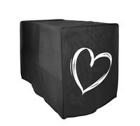 kwmobile Cover Compatible with Ninja Double Stack XL (9,5L) Cover - for Air Fryer - Brushed Heart White/Black