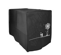 kwmobile Cover Compatible with Ninja Double Stack XL (9,5L) Cover - for Air Fryer - Dandelion Love White/Black