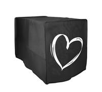 kwmobile Cover Compatible with Ninja Foodi MAX Dual Zone (9,5L) Cover - for Air Fryer - Brushed Heart White/Black