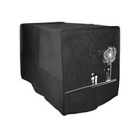 kwmobile Cover Compatible with Ninja Foodi MAX Dual Zone (9,5L) Cover - for Air Fryer - Dandelion Love White/Black