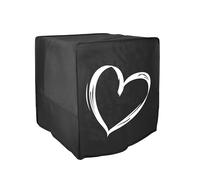 kwmobile Cover Compatible with Ninja MAX PRO (6,2L) Cover - for Air Fryer - Brushed Heart White/Black