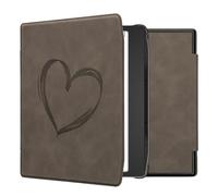 kwmobile Cover Compatible with Pocketbook Era/Era Color Cover - eReader Case - Brushed Heart Grey