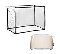 kwmobile Cover Compatible with Smeg TSF01CREU Cover - TPU Case for Bread Toaster Machine - Transparent/Black