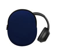 kwmobile Cover Compatible with Sony WH-1000XM4 / WH-1000XM3 / Jabra Evolve 20 Case - Neoprene Headset Cover - Pouch w/Zipper - Dark Blue