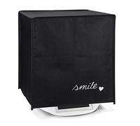 kwmobile Cover Compatible with Thermomix TM5 / TM6 - Plastic Case for Kitchen Mixer - White/Black Smile Heart