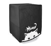 kwmobile Cover Compatible with Thermomix TM5 / TM6 with Varoma - Plastic Case for Kitchen Mixer - Black/White Curious Cat