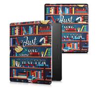 kwmobile Cover for Amazon Kindle Oasis 10. Generation Case - eReader Cover with auto sleep funktion - Library Motto with Multicolor
