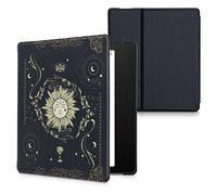 kwmobile Cover for Amazon Kindle Oasis 10. Generation Case - eReader Cover with auto sleep funktion - Tarot Card with Dark Blue/Yellow/Black