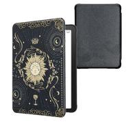 kwmobile Cover for Amazon Kindle Paperwhite (2024)/Colorsoft Case - eReader Cover with auto sleep funktion - Tarot Card with Dark Blue/Yellow/Black