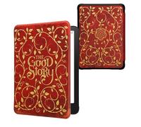 kwmobile Cover for Amazon Kindle Paperwhite (2024)/Colorsoft Case - eReader Cover with auto sleep funktion - Good Story with Yellow/Orange/Red