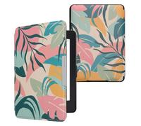 kwmobile Cover for Amazon Kindle Paperwhite Case - eReader Cover with auto sleep funktion - Tropical Jungle with Pink/Yellow/Green