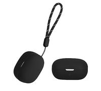 kwmobile Cover for Anker Soundcore P20i Case - Silicone Cover for Earbuds Charging Case - Protective Headphone Holder with Carabiner Clip - Black