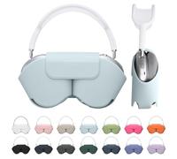 kwmobile Cover for Apple AirPods Max/AirPods Max 2 Case - Sleep Mode Compatibility - Polyester Case for Headphones - Light Blue