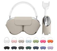 kwmobile Cover for Apple AirPods Max/AirPods Max 2 Case - Sleep Mode Compatibility - Polyester Case for Headphones - Light Grey