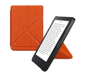 kwmobile Cover for Kobo Clara 2E / Tolino Shine 4 Case - Slim PU Leather eReader Cover with Stand and auto sleep funktion - Orange
