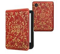 kwmobile Cover for Kobo Clara BW/Colour Case - eReader Cover with auto sleep funktion - Good Story with Yellow/Orange/Red
