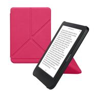 kwmobile Cover for Kobo Clara BW/Colour Case - Slim PU Leather eReader Cover with Stand and auto sleep funktion - Neon Pink