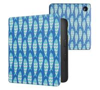 kwmobile Cover for Kobo Libra 2 Case - eReader Cover with auto sleep funktion - Small Fish with Blue/Light Blue/White