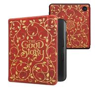 kwmobile Cover for Kobo Libra Colour Case - eReader Cover with auto sleep funktion - Good Story with Yellow/Orange/Red