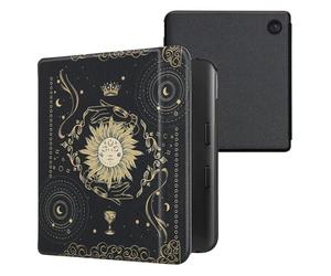 kwmobile Cover for Kobo Libra Colour Case - eReader Cover with auto sleep funktion - Tarot Card with Dark Blue/Yellow/Black