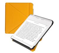 kwmobile Cover for Kobo Libra Colour Case - Slim PU Leather eReader Cover with Stand and auto sleep funktion - Radiant Yellow